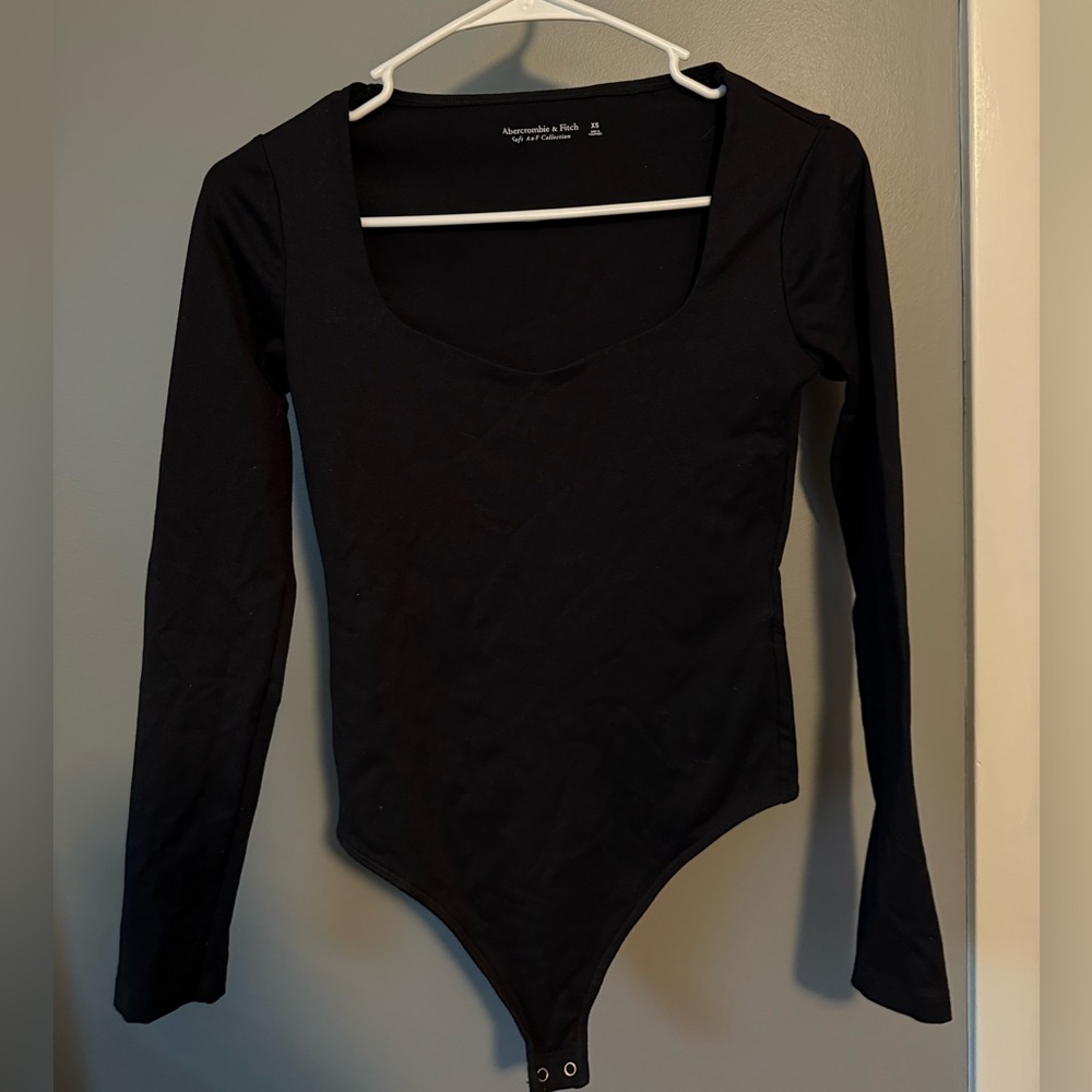 Abercrombie & Fitch Black Scoop Neck Bodysuit